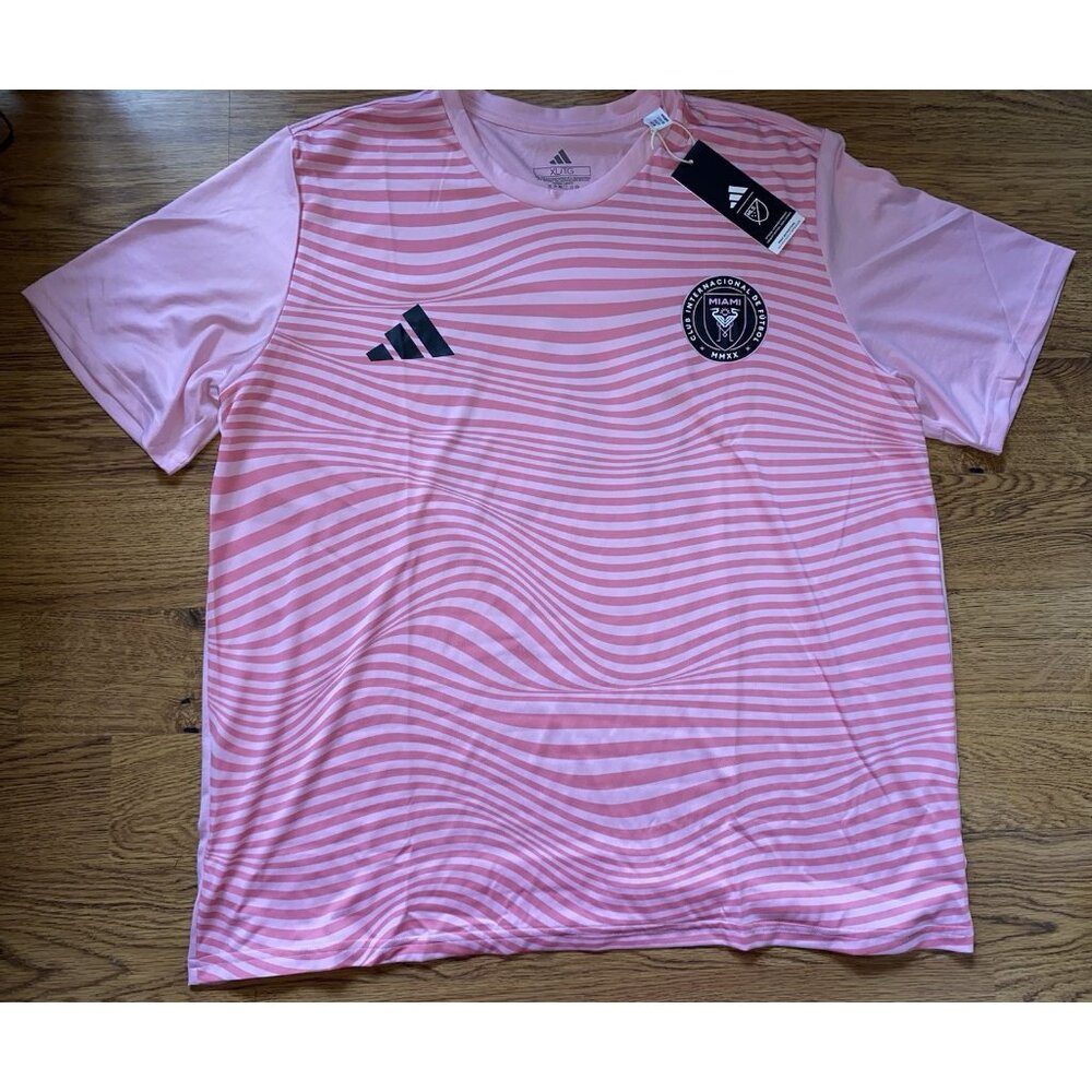 NWT Adidas MLS Miami FC #10 Lionel Messi Mens Pink Jersey Shirt Size XL